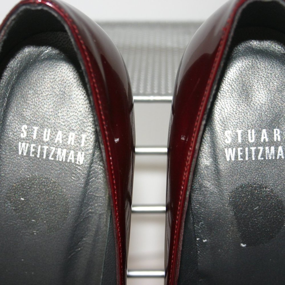 Stuart Weitzman Deep Red Spike Heel Platform J-893 - image 8